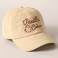 Vanilla Creme Embroidered Corduroy Hat