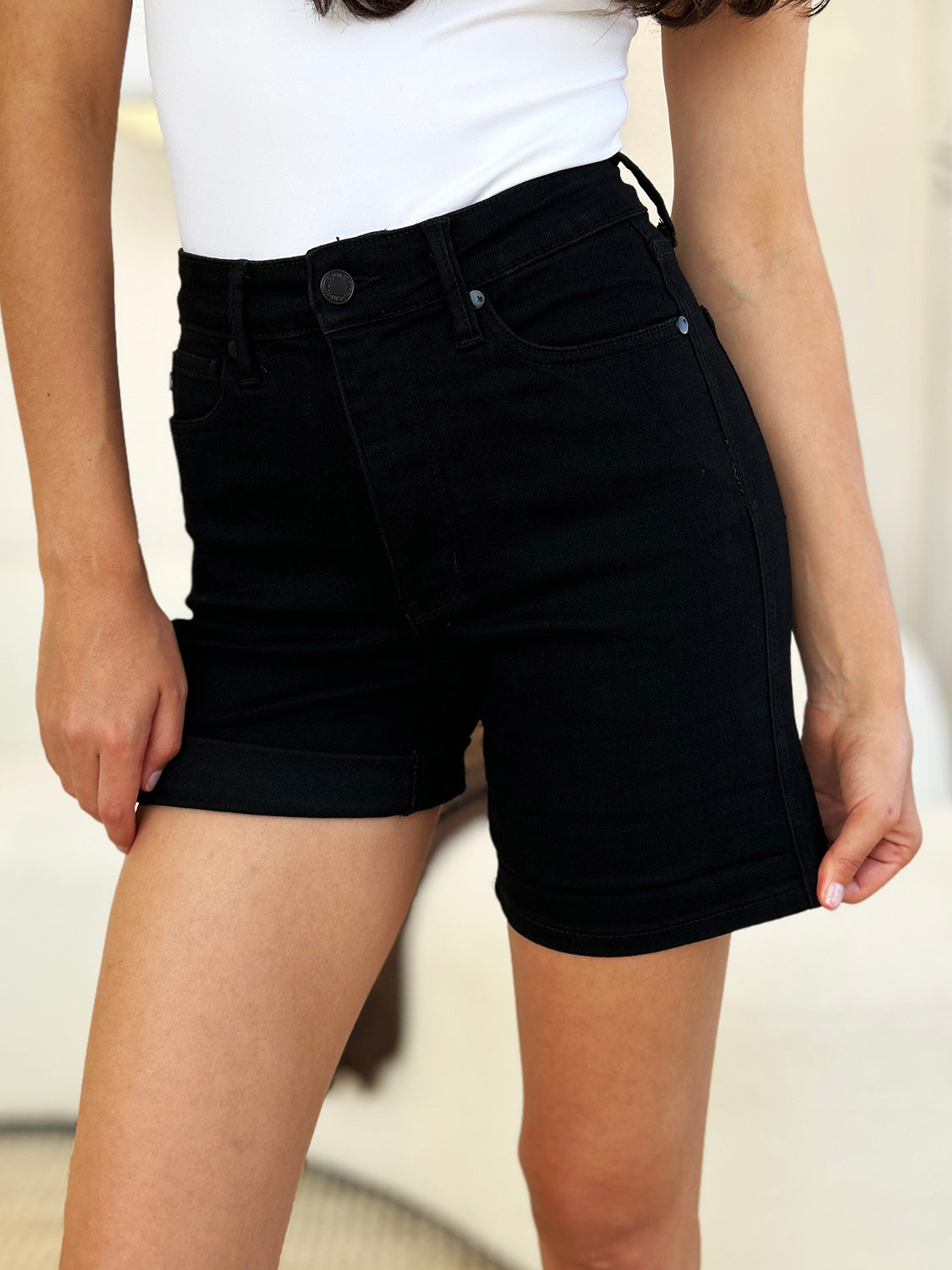 Judy Blue High Waist Tummy Control Denim Shorts