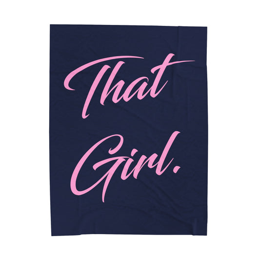 That Girl Velveteen Plush Blanket