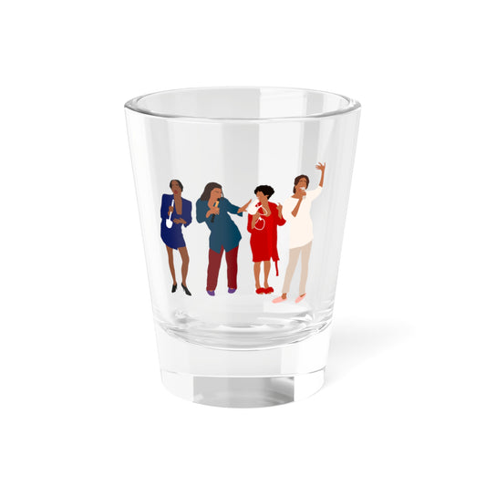 living single, living single merch, living single shot glass, living single fans, shot glass, 90s nostalgia , 90s tv show, 90s, birthday gifts, gifts for women, gifts for friends. 