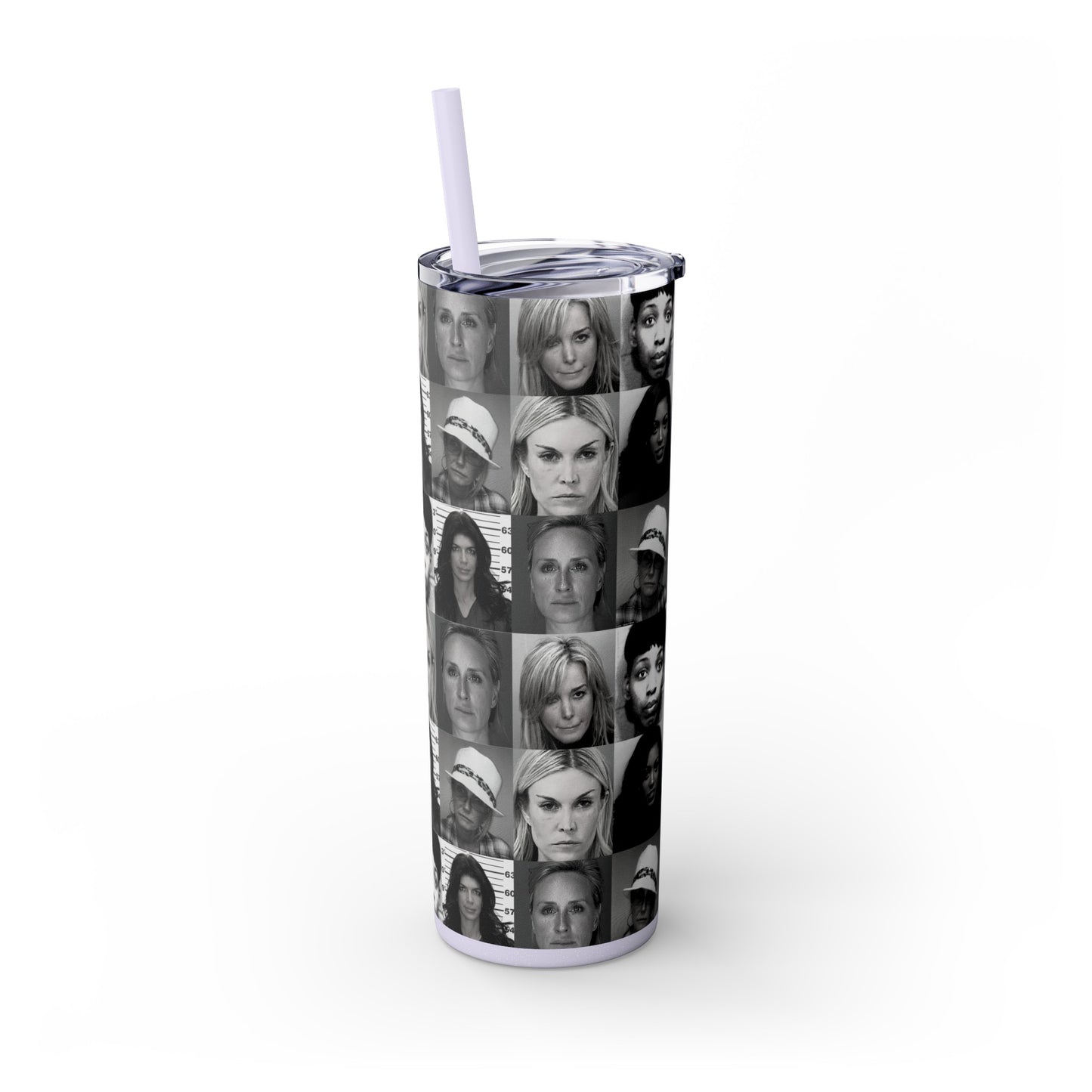 MugShot Skinny Tumbler w/ Straw