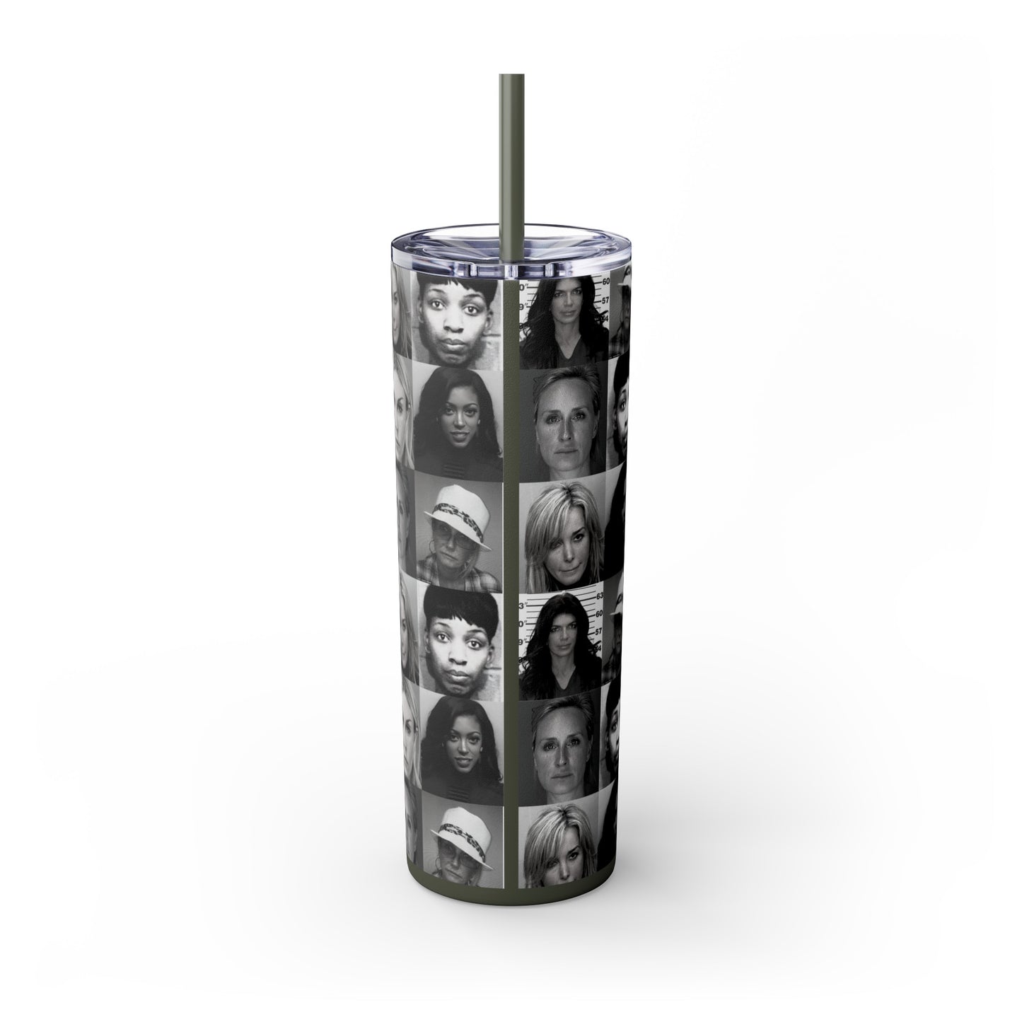 MugShot Skinny Tumbler w/ Straw