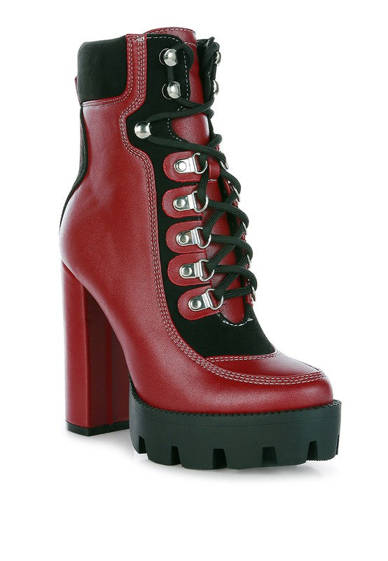 YETI HIGH HEEL LACE-UP BIKER BOOT