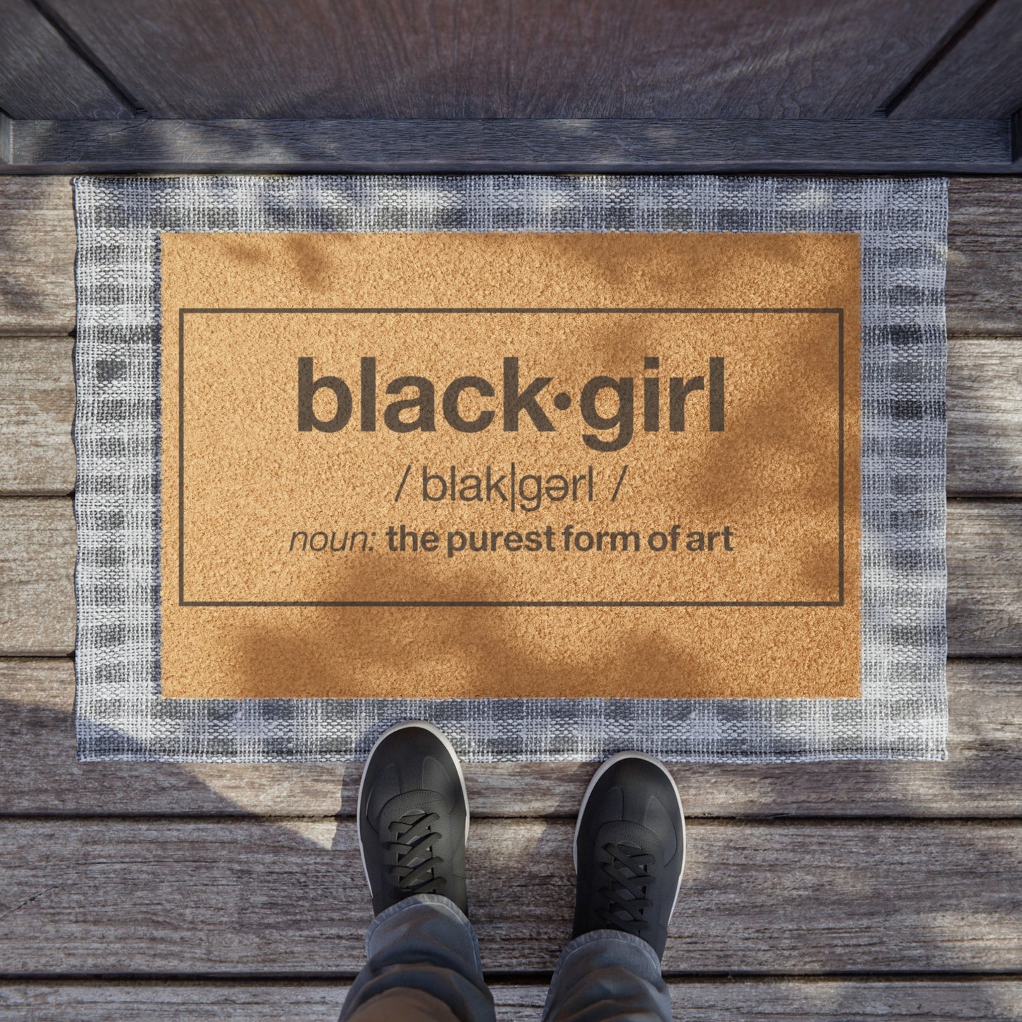 Black Girl DoorMat