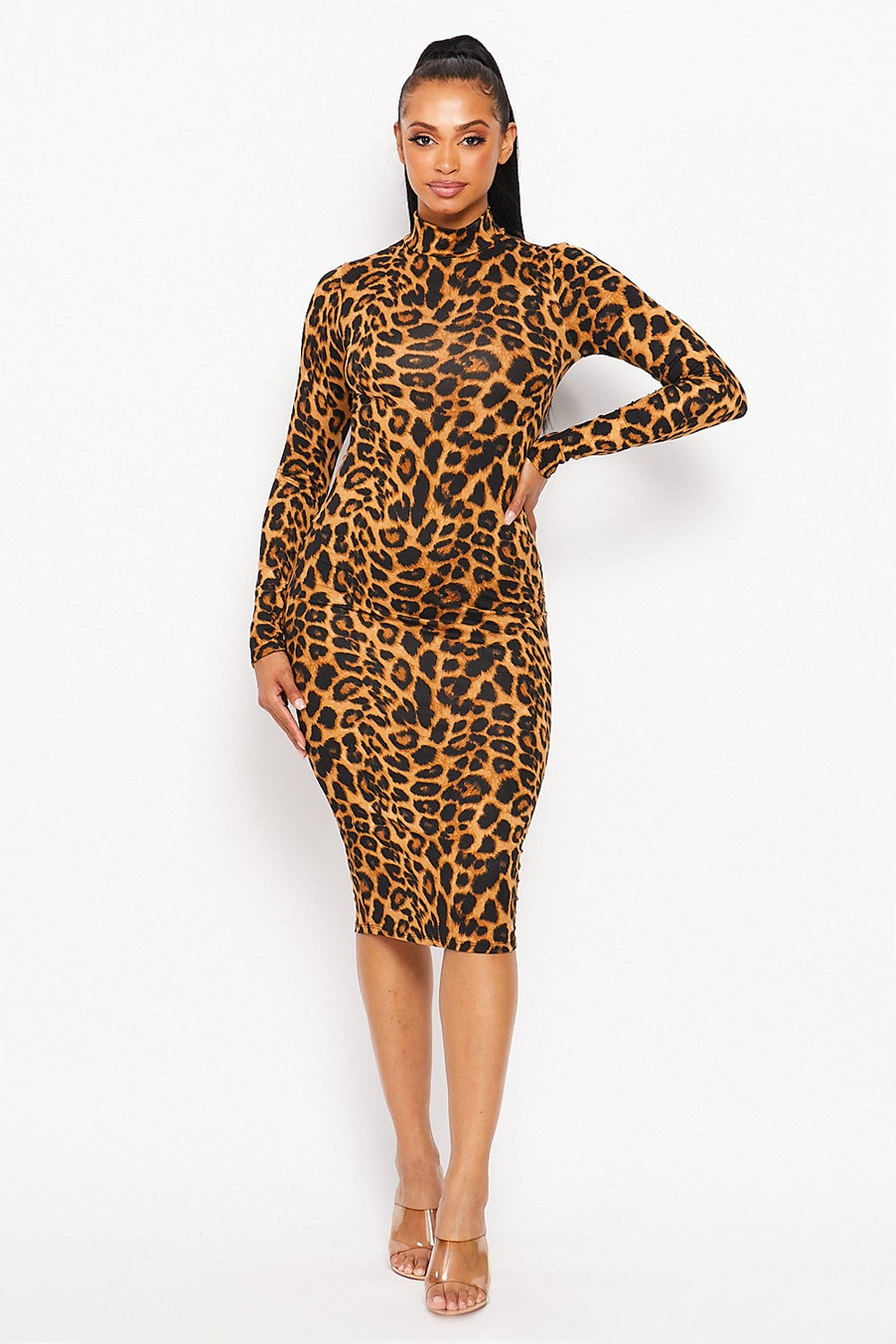 women's fashion, women's dress, women's midi dress, leopard dress, dress 