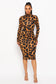 Leopard Luxe Mock Neck Dress