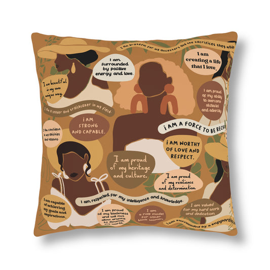 Tan Affirmation Pillow (Waterproof)