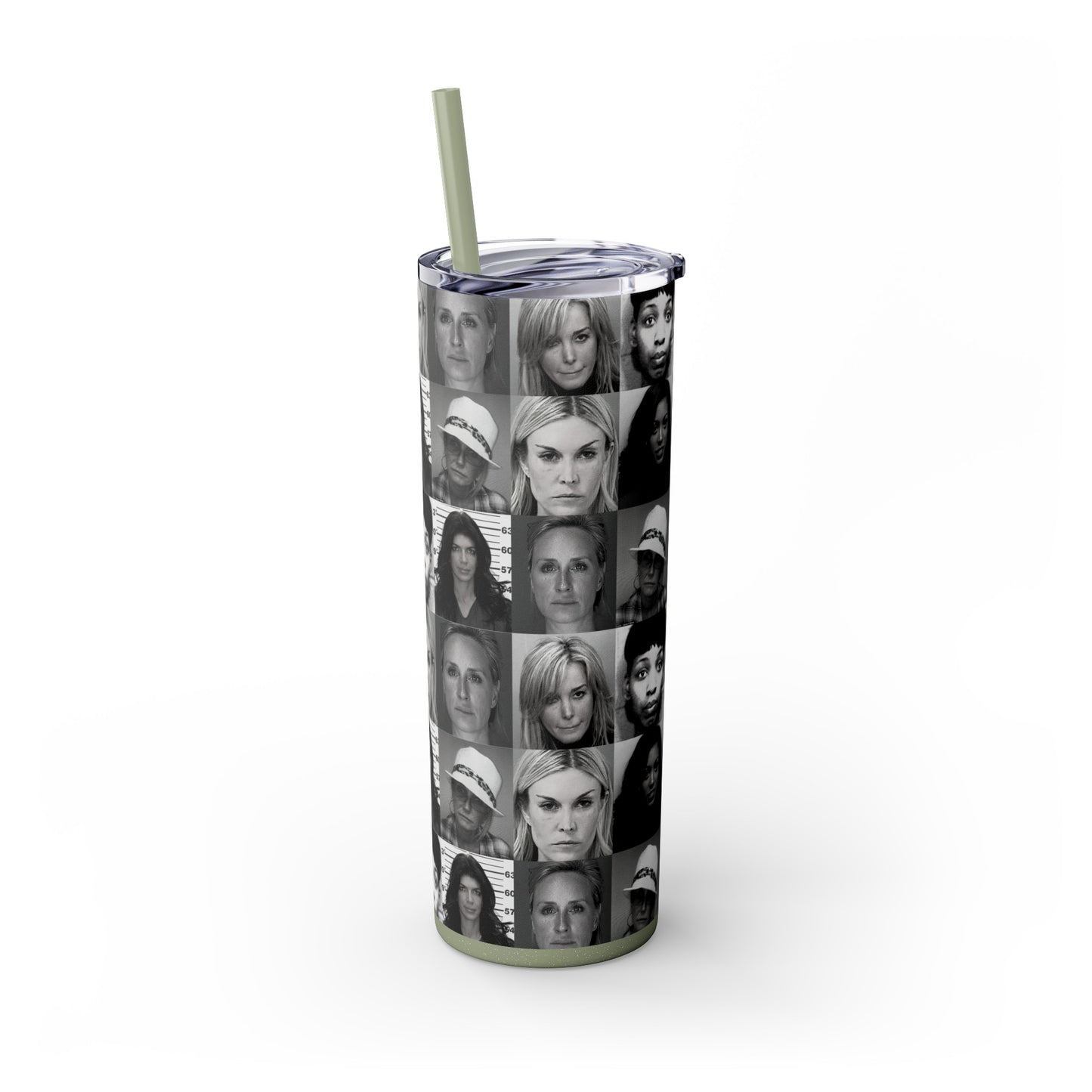 MugShot Skinny Tumbler w/ Straw