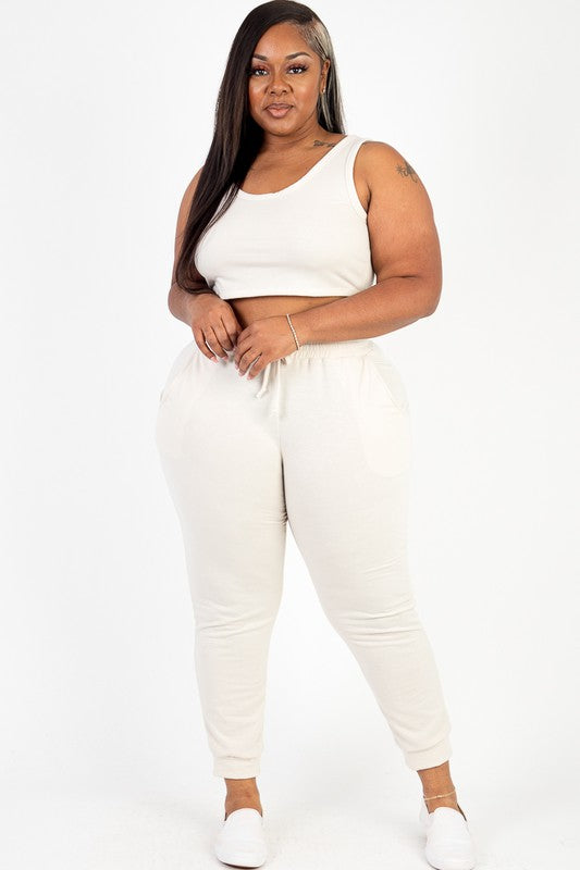 plus size set, women's plus size set, women's plus size fashion, women's fashion, plus size joggers, 2024 plus size fashion, fashion nova, pretty little thing, plus size jogger set, 