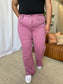 High Rise Garment Dye Wide Leg  Jeans