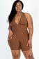 romper, women's romper, plus size romper, women's fashion, plus size fashion, women's plus size, women's romper, summer 2024 romper, trendy clothes for black women, urban clothing, urban chic, clothes for plus size women, women's plus size clothes,  brown romper