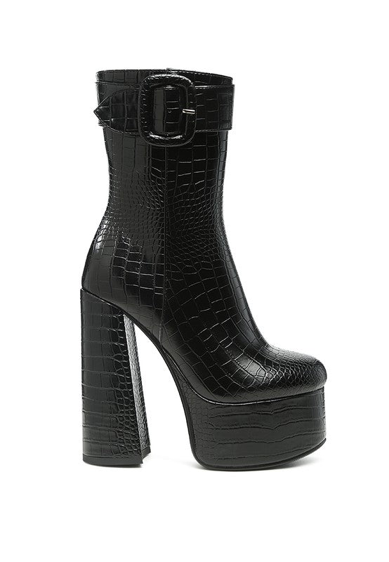 Croc Sky  High Block Ankle Boots