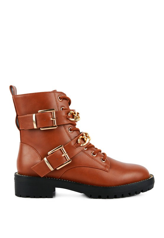 BILLY GIRL METAL CHAIN DETAIL BIKE BOOT