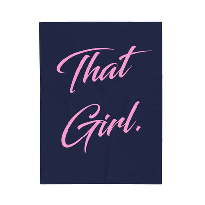 That Girl Velveteen Plush Blanket