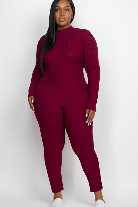 Mock Neck Jumpsuit