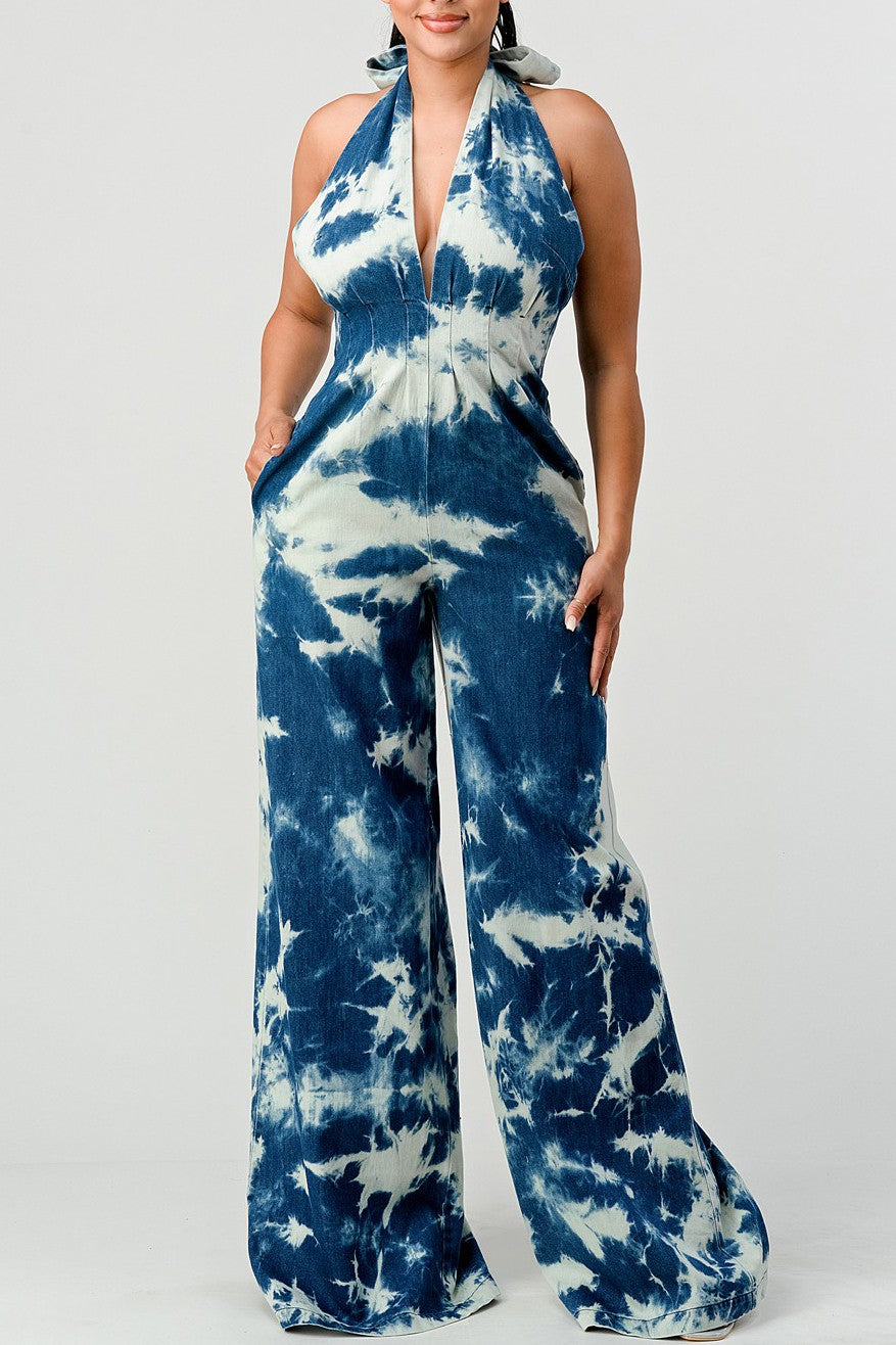 Dye-Verse Denim Jumpsuit