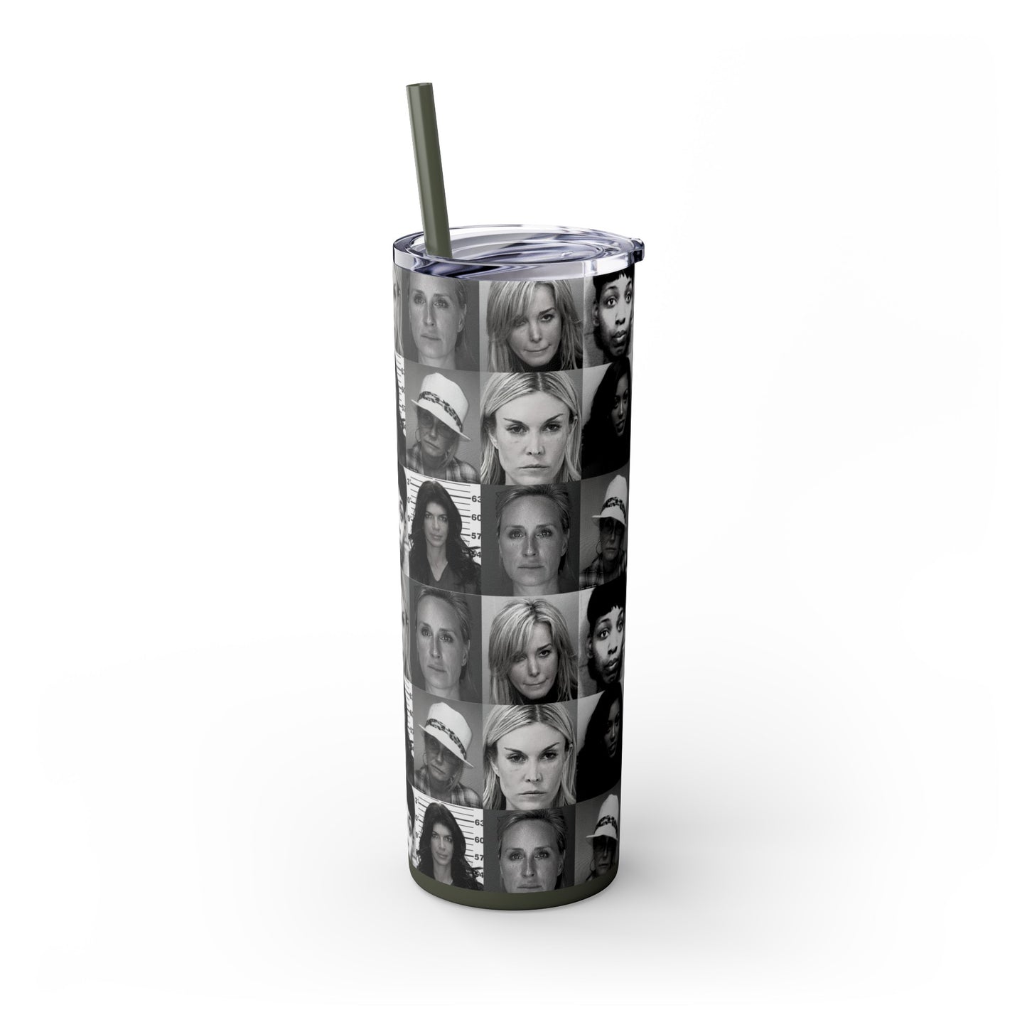 MugShot Skinny Tumbler w/ Straw