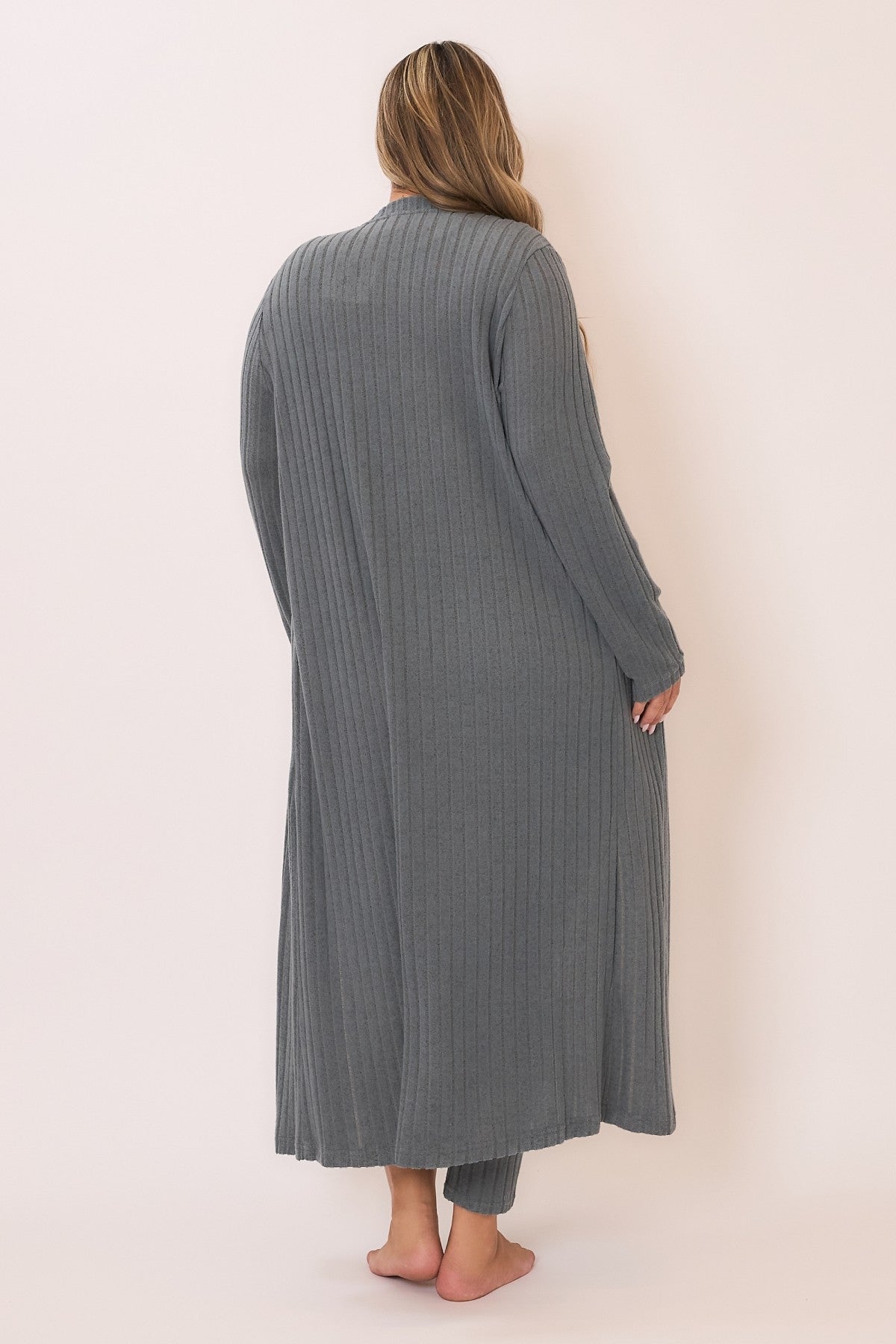 Cozy Flow Ribbed Duster