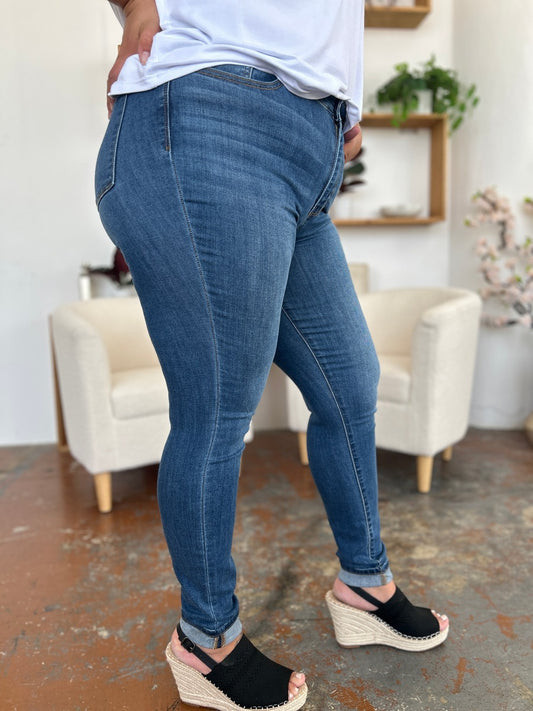 Judy Blue Cuffed Hem Skinny Jeans