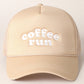 Coffee Run Embroidered Trucker Cap