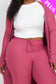 Plus Size Ribbed Long Cardigan & Leggings Set