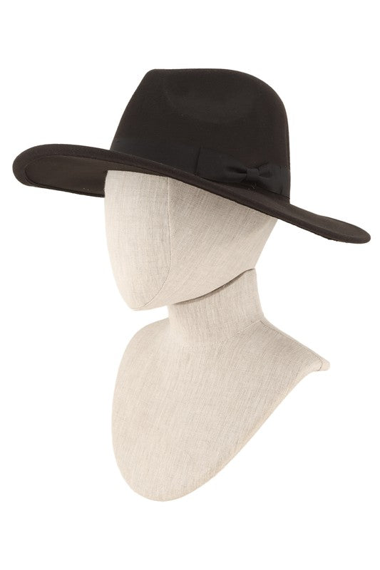 Felt Ribbon Basic Fedora Hat