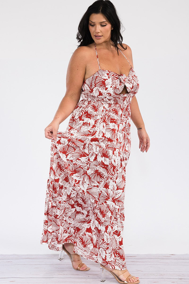 Palm Paradise Knot Dress