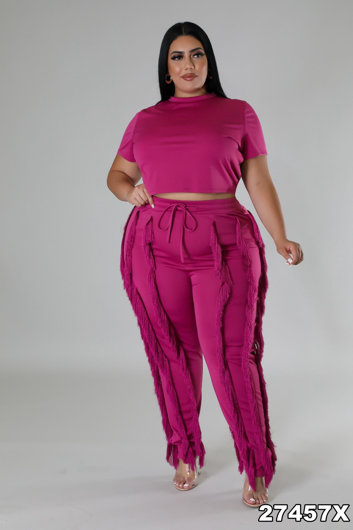 Laid-Back Luxe Crop Top & Elastic Waist Pant Set