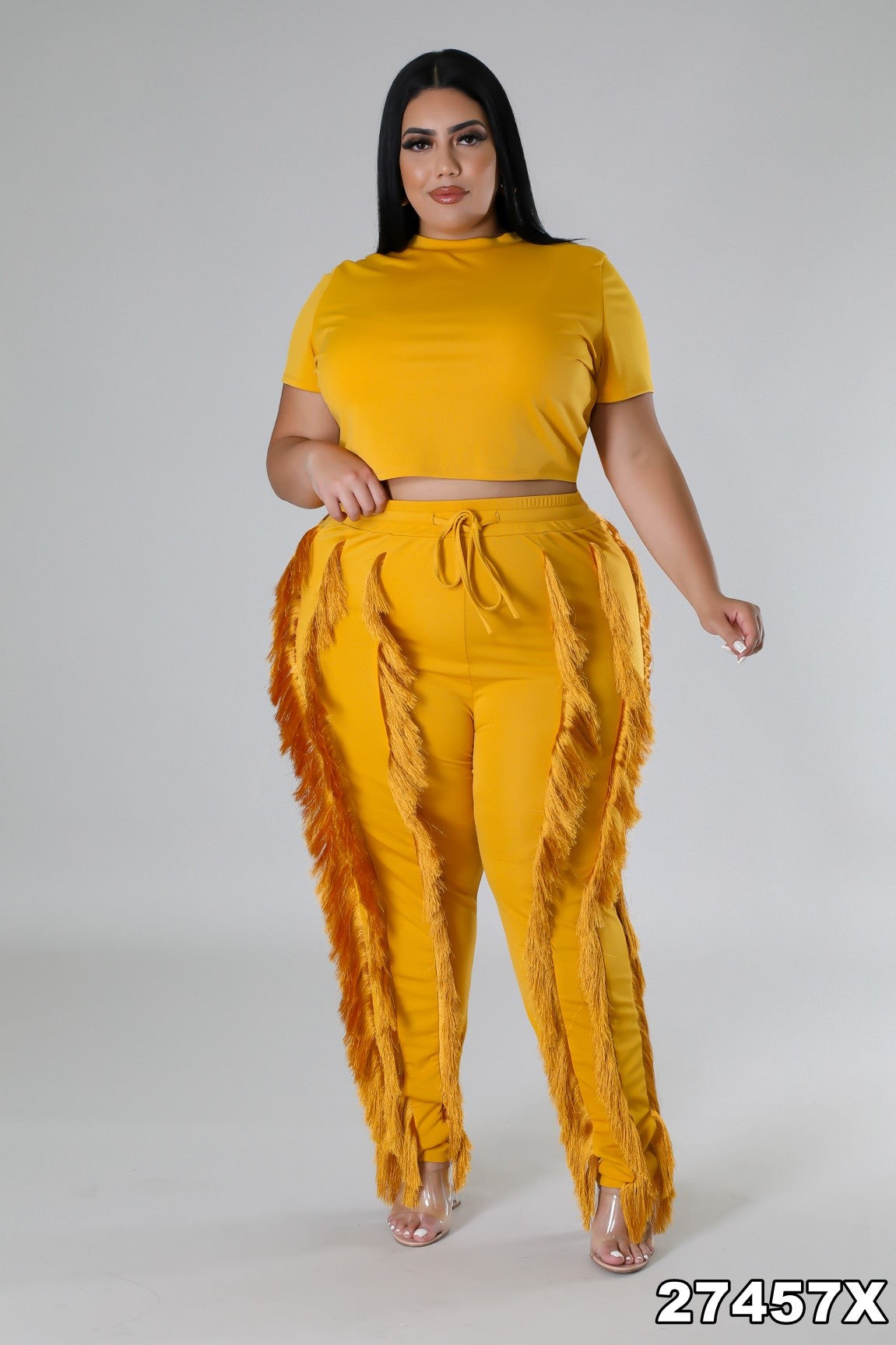 Laid-Back Luxe Crop Top & Elastic Waist Pant Set