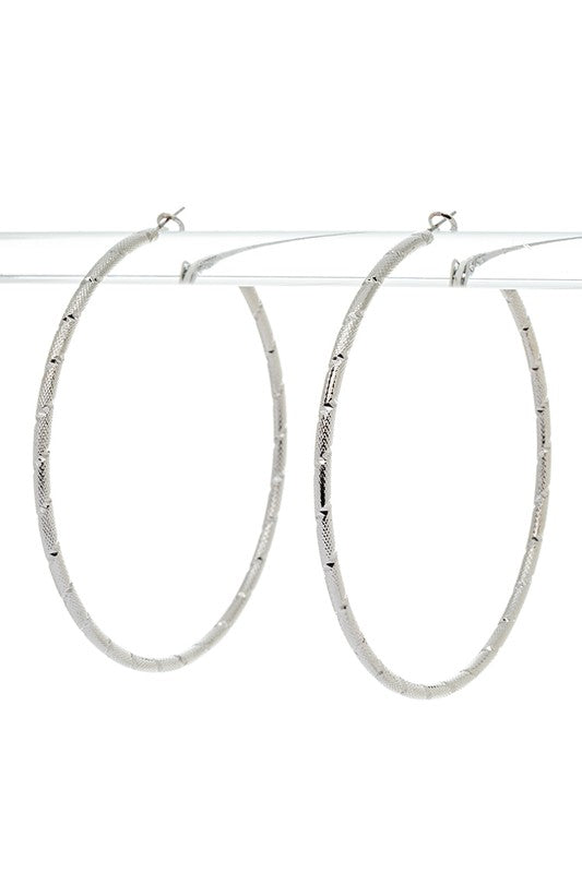 Oversized Skinny Hoop Earrings