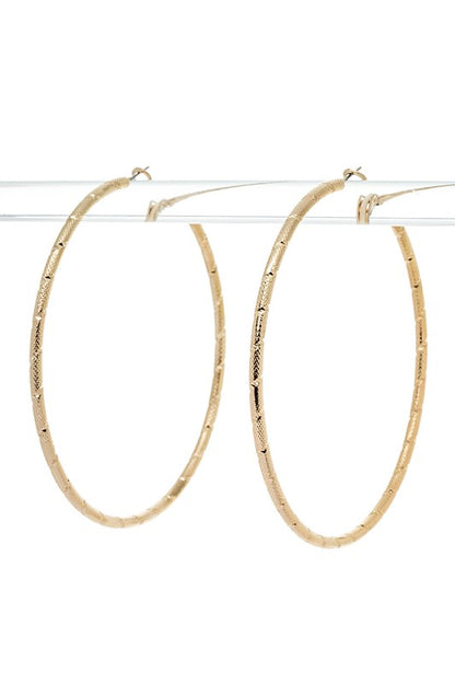 Oversized Skinny Hoop Earrings