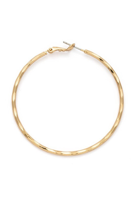 Edgy Large Skinny Hoop Earrings