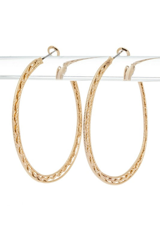 Mix Textured Hoop Earrings