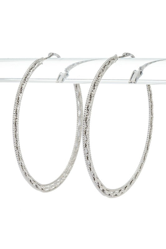 Mix Textured Hoop Earrings