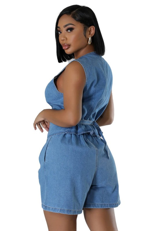 DENIM TWO PIECE SET