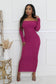 Allure Off-Shoulder Long Sleeve Stretch Dress