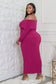 Allure Off-Shoulder Long Sleeve Stretch Dress