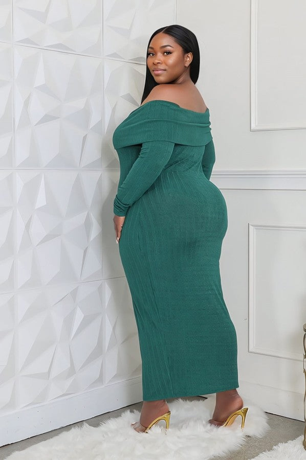 Allure Off-Shoulder Long Sleeve Stretch Dress