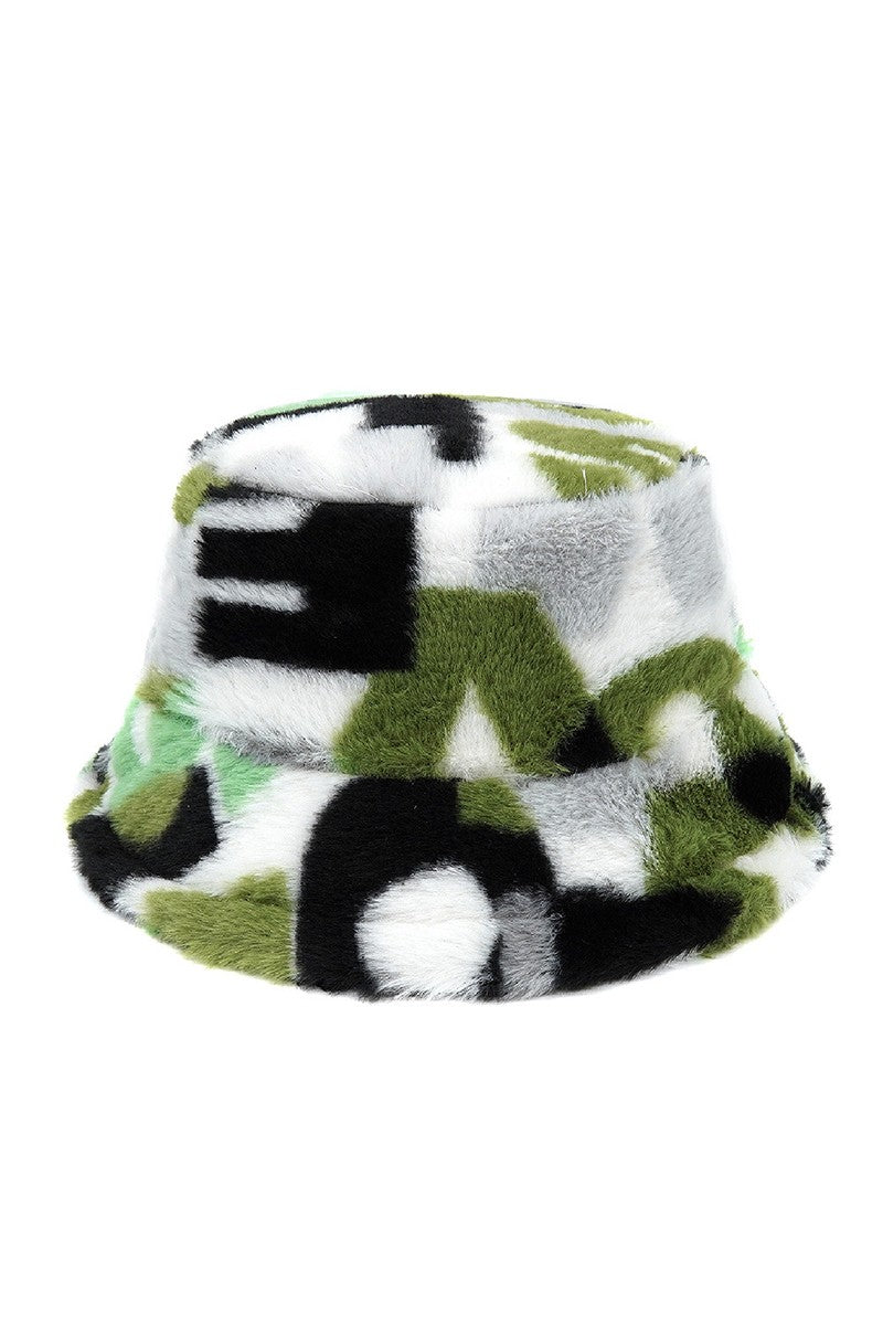 Colorful Furry Bucket Hat