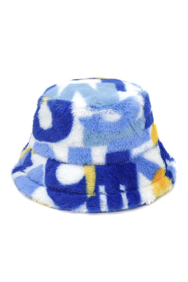 Colorful Furry Bucket Hat