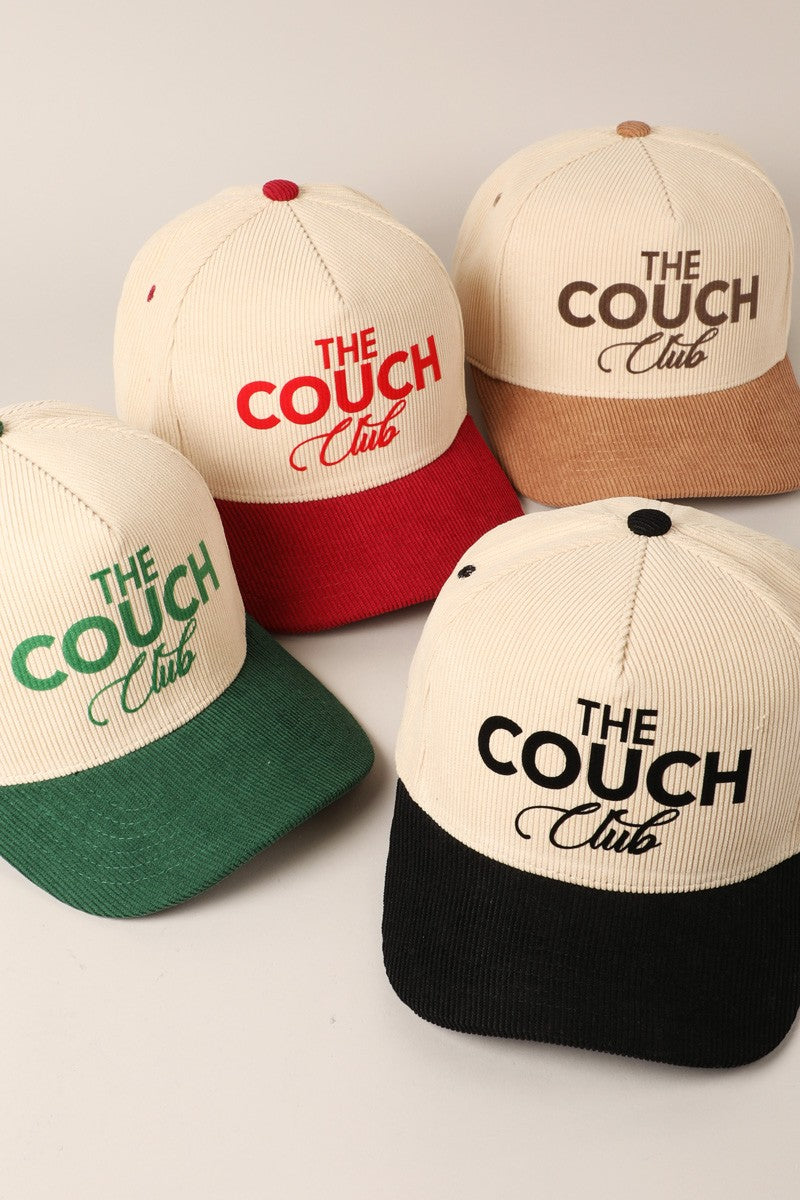 The Couch Club Typographic Corduroy Trucker Hat