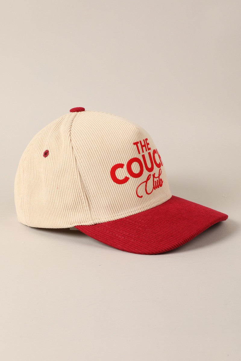 The Couch Club Typographic Corduroy Trucker Hat