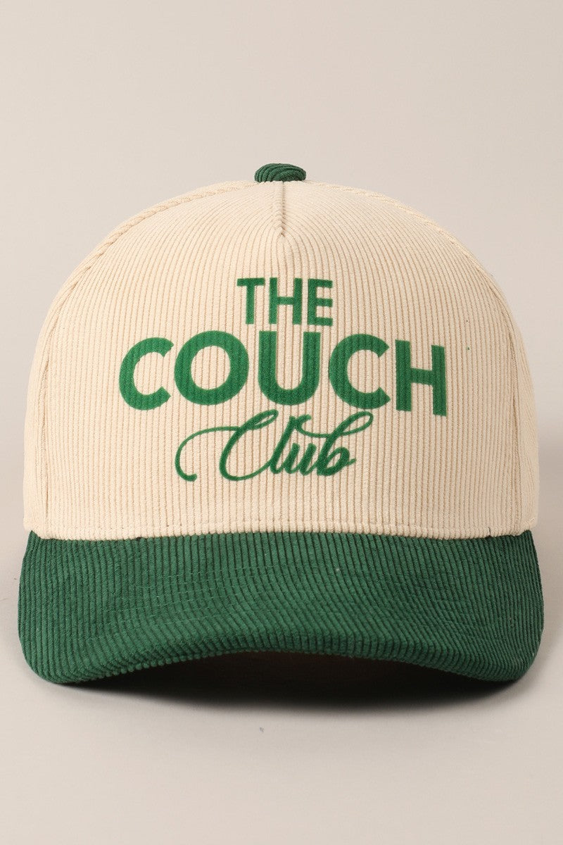 The Couch Club Typographic Corduroy Trucker Hat