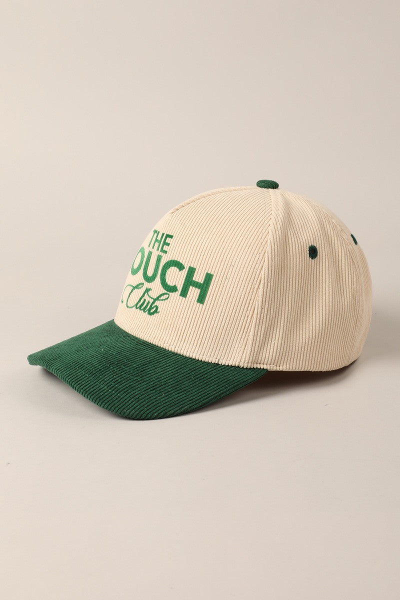 The Couch Club Typographic Corduroy Trucker Hat