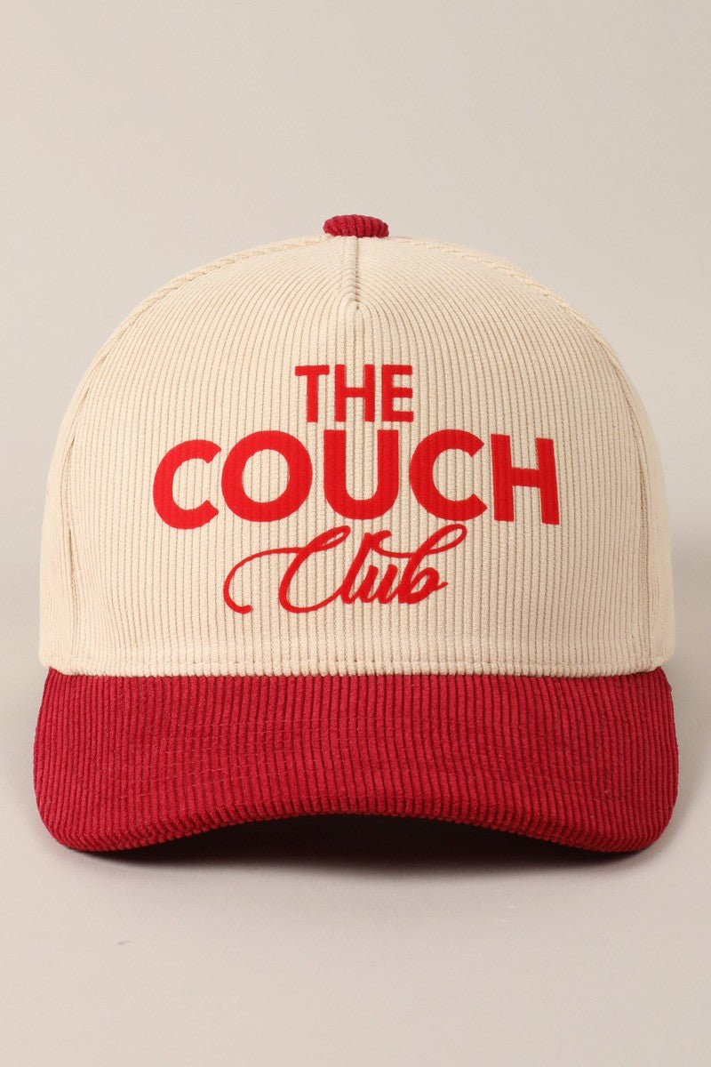 The Couch Club Typographic Corduroy Trucker Hat