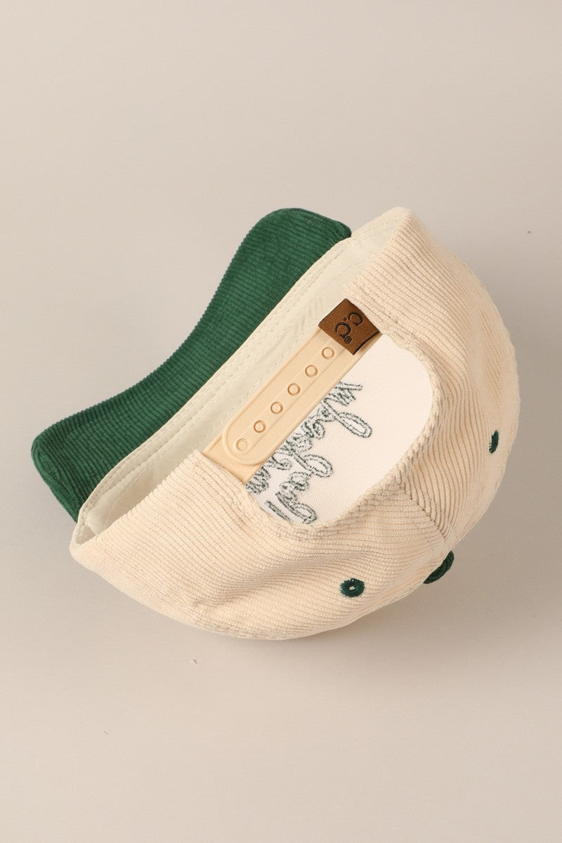 The Homebody Club Two-Tone Corduroy Baseball Cap