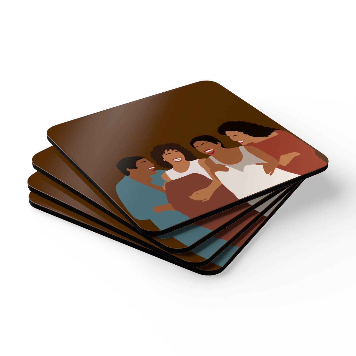 Sisterhood Corkwood Coaster Set