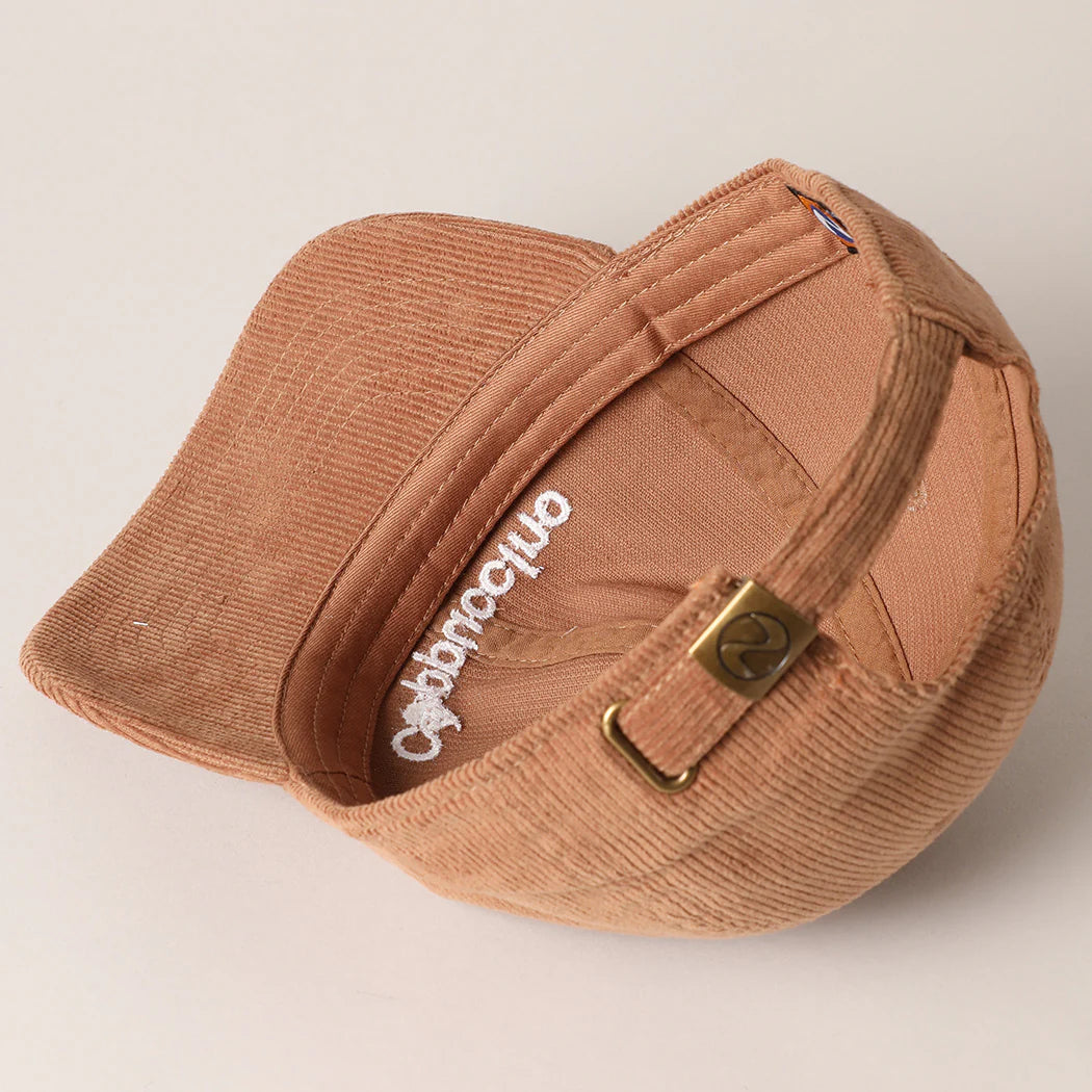 Cappuccino Embroidered Corduroy Hat