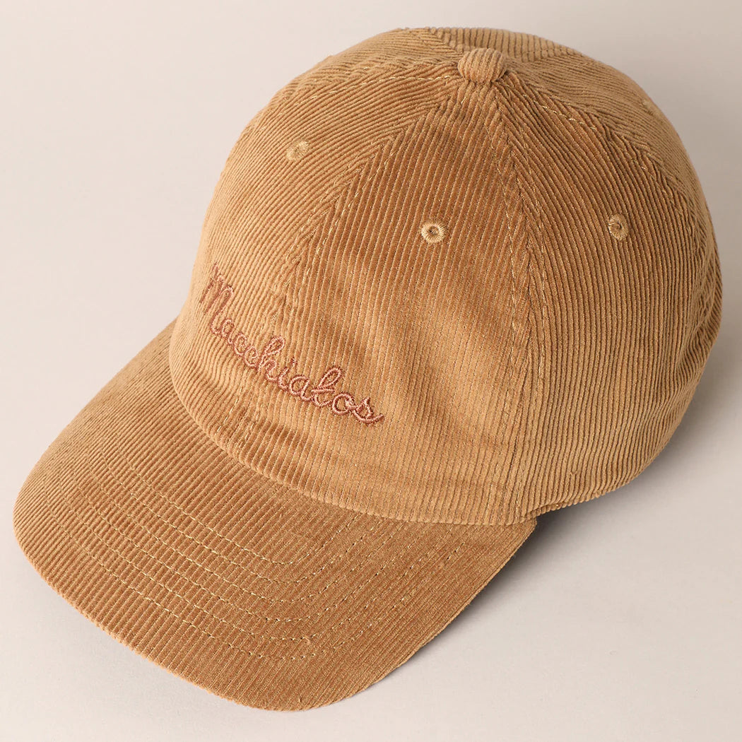 Macchiatos Embroidered Corduroy Hat