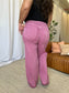 High Rise Garment Dye Wide Leg  Jeans